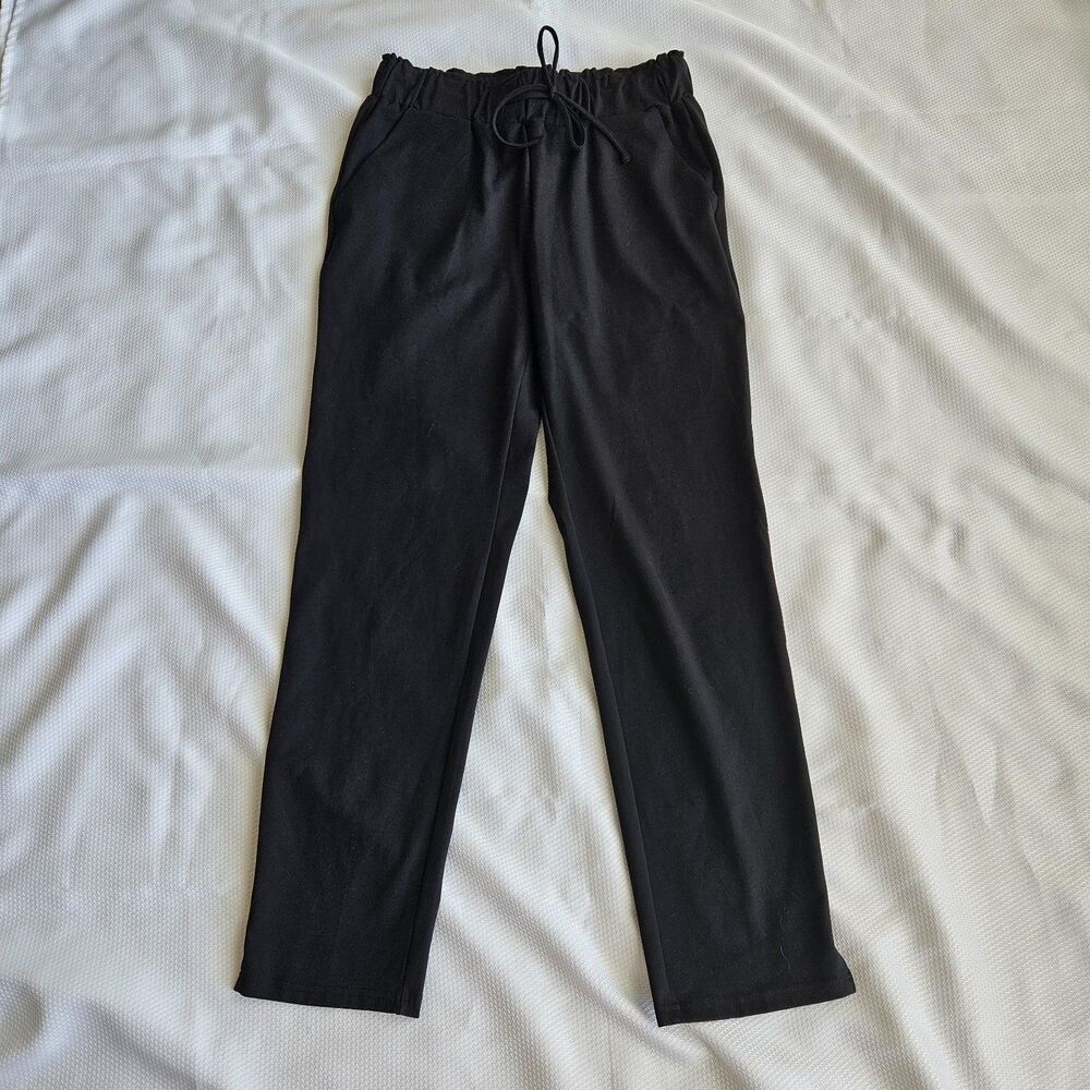 Joie Black Pull-On Pants Straight Leg Trousers Effortless S